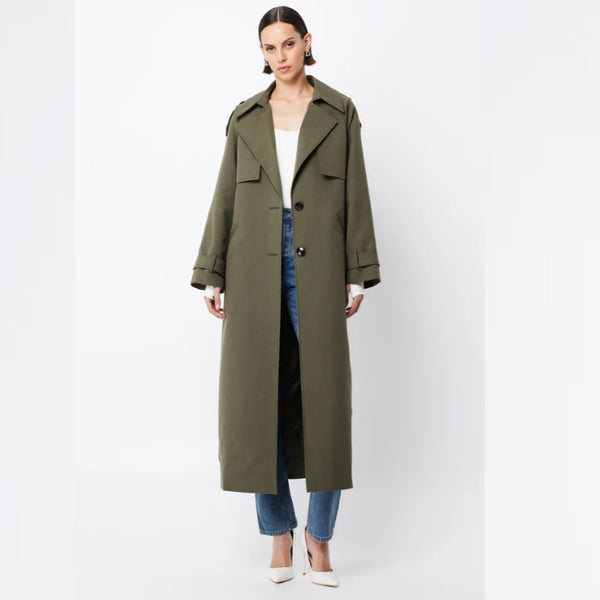 Franklin Trench Coat Khaki - 6 - 8