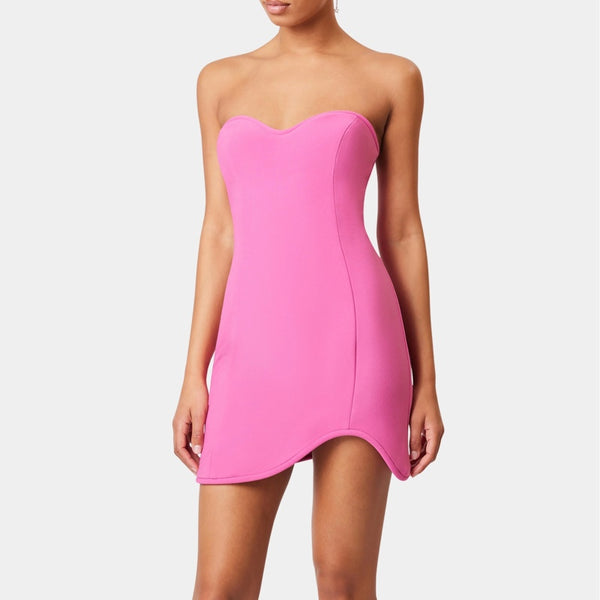 Janelle Strapless Mini Dress Fuchsia - S