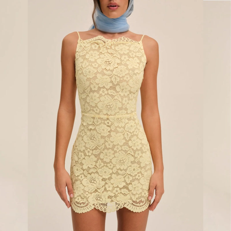 Lakeside Mini Dress Butter Yellow