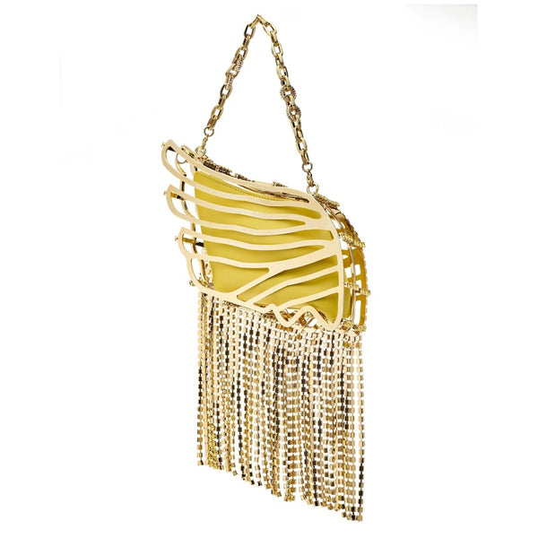 AL TAIR BAG - GOLD BRASS & YELLOW CITRINE STONES