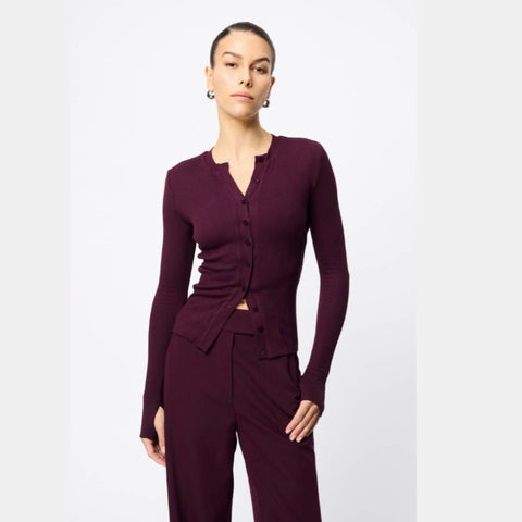 Lyon Cardigan Cherry Lacquer - 6