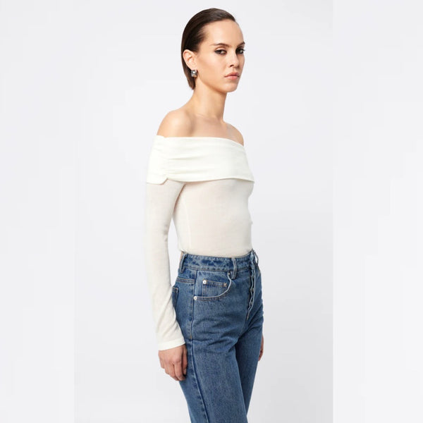 Maine Off Shoulder Merino White - 6 - 8