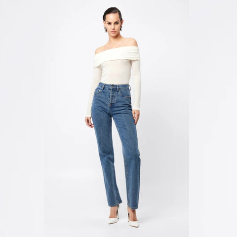 Maine Off Shoulder Merino White - 6 - 8