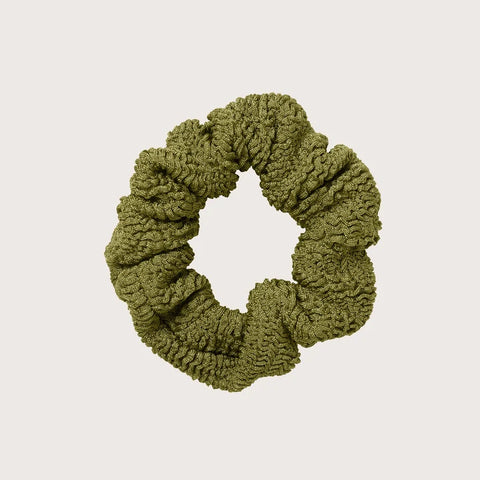 Scrunchie Metallic Crinkle - Metallic Moss