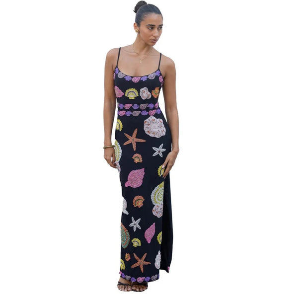 New York Strapped Dress- Black