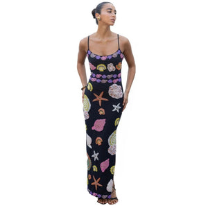 New York Strapped Dress- Black