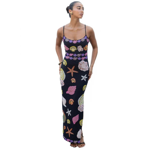 New York Strapped Dress- Black