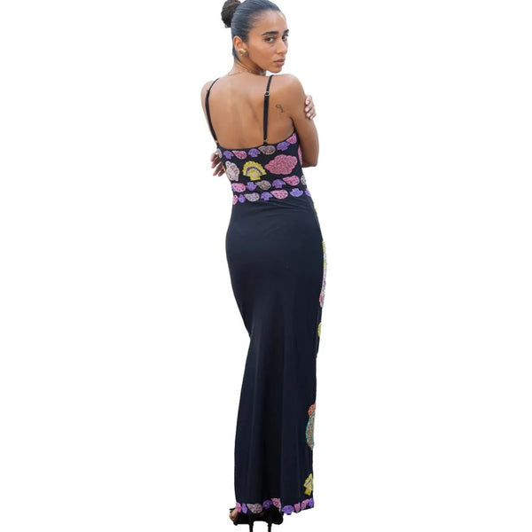 New York Strapped Dress- Black