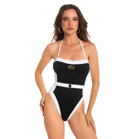 One Piece Bikini With Belt Pin Up Club PF012I