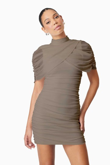 Phoebe Mini Dress Mushroom - XS - S