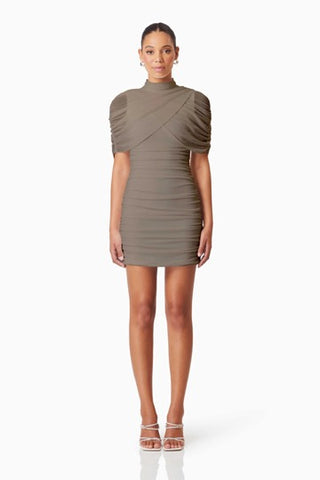 Phoebe Mini Dress Mushroom - XS - S