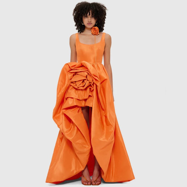 Illiana Rose Gown - Tangerine - 6 - 8