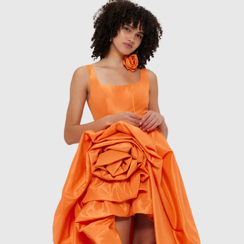 Illiana Rose Gown - Tangerine - 6 - 8