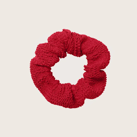 Scrunchie Metallic Crinkle Red