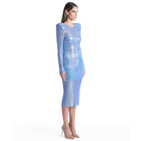 The Shimmer Dress Dusty Blue