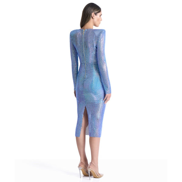 The Shimmer Dress Dusty Blue