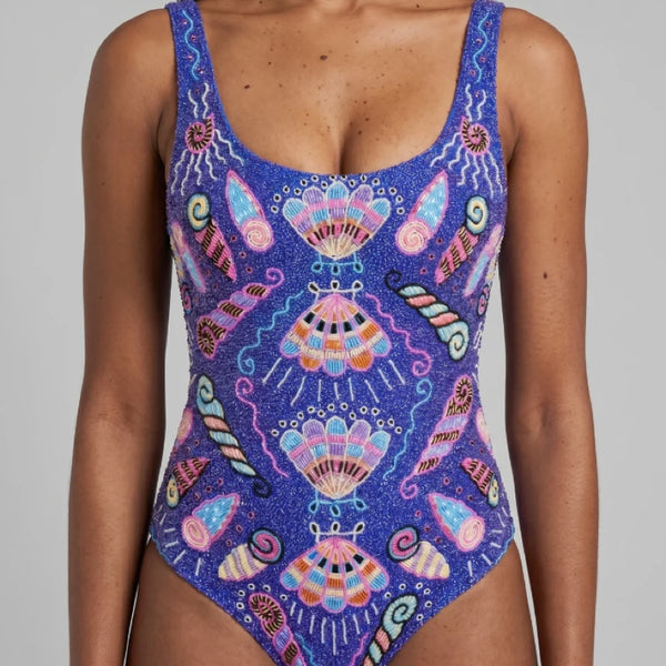 Dream Shell Swimsuit Navy