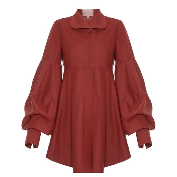 Burgundy Shirt Dress