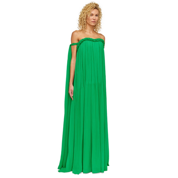 Camilla Draped Floor Length Dress - Jade