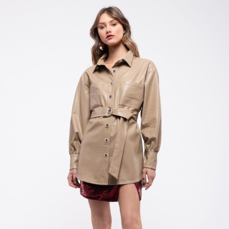 Drop Shoulder Shirt Dress