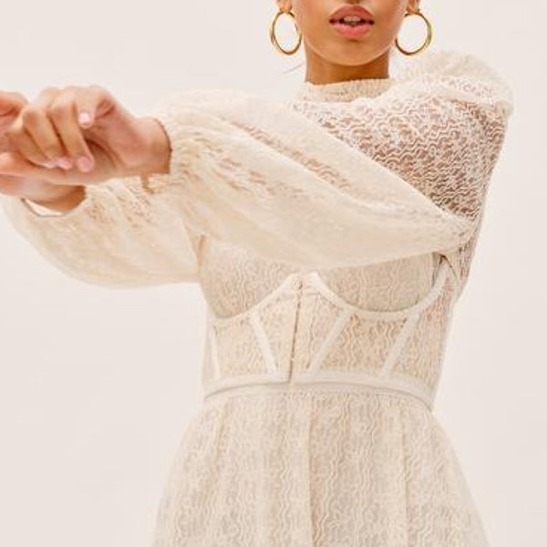 Etta Mini Dress Creme - M - L