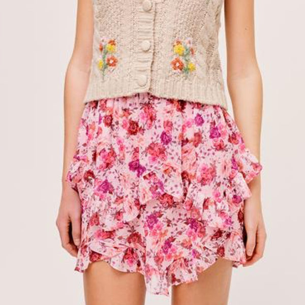 Evie Mini Skirt Tearose - M - L