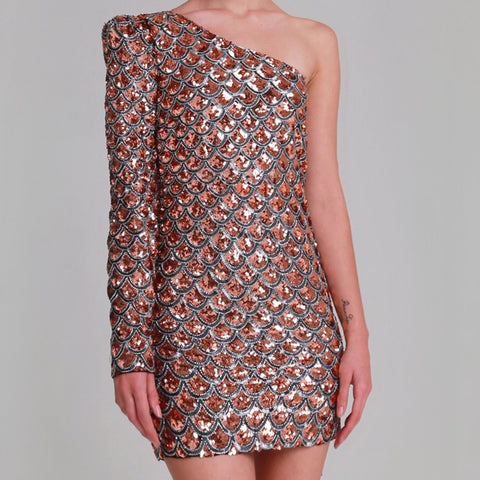 Fiona Fish Scale One Shoulder - L