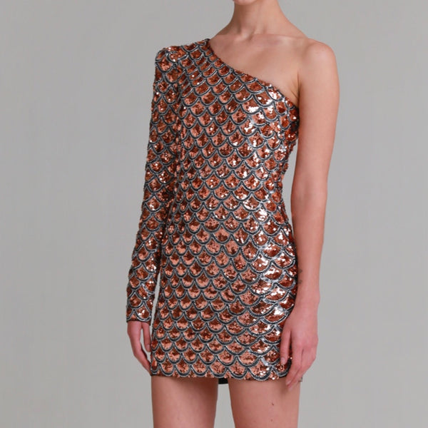 Fiona Fish Scale One Shoulder - L