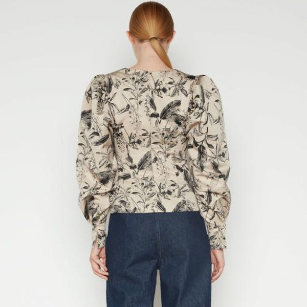 Floral Printed Puff Sleeve Blouse