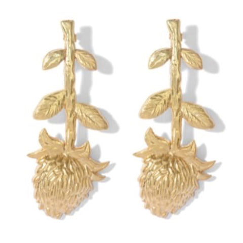 Gold Flower Earrings