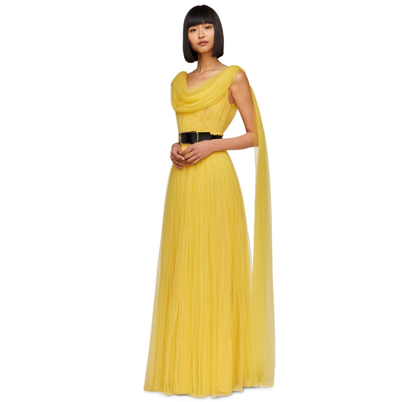Juno Draped Floor Length Dress - 10 - 12