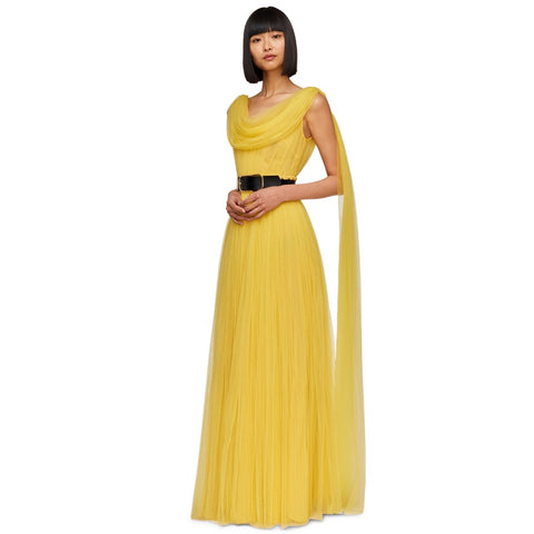 Juno Draped Floor Length Dress - 10 - 12