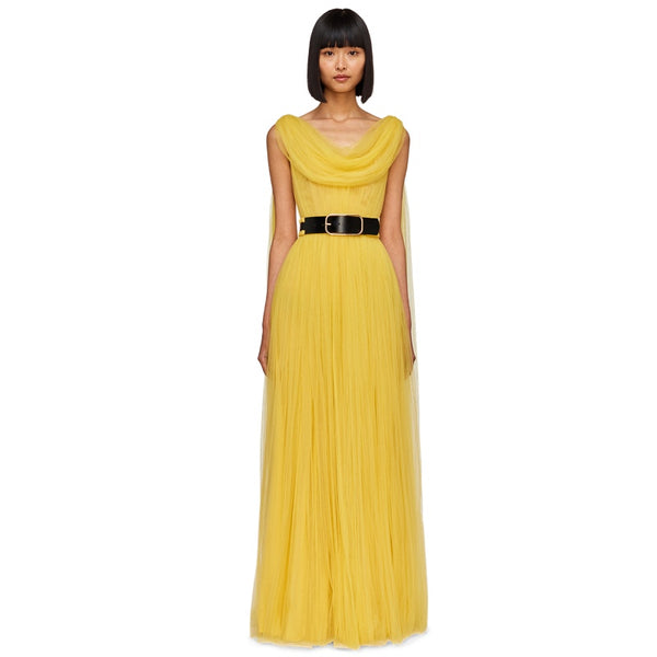 Juno Draped Floor Length Dress - 10 - 12