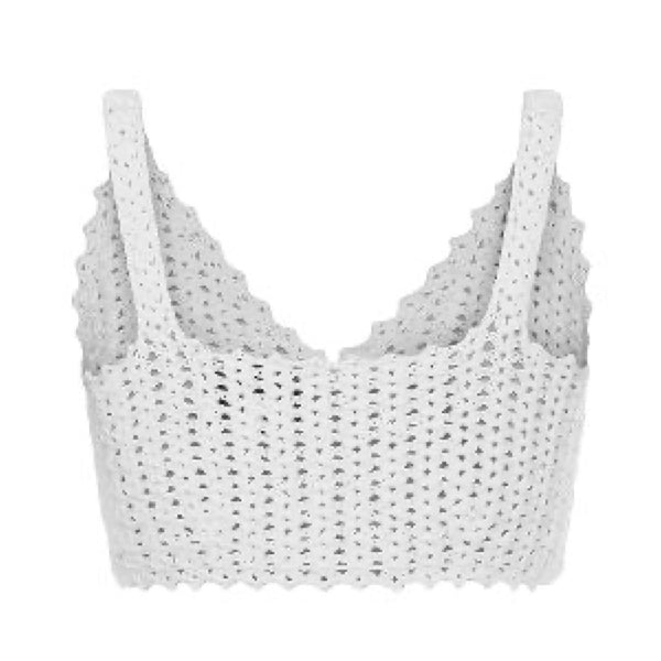 Knitted White Bustier Top