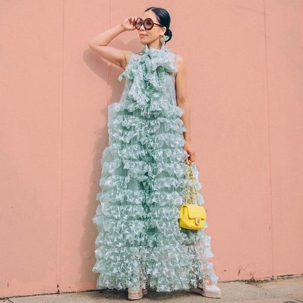 Like a Butterfly Ruffle Maxi Dress