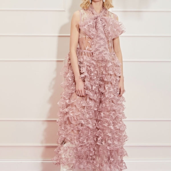 Like a Butterfly Ruffle Maxi Dress