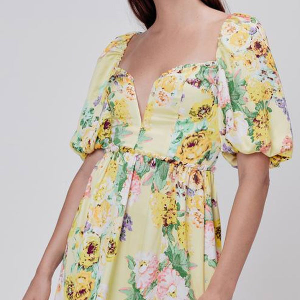 Leigh Floral Midi Dress - S - L