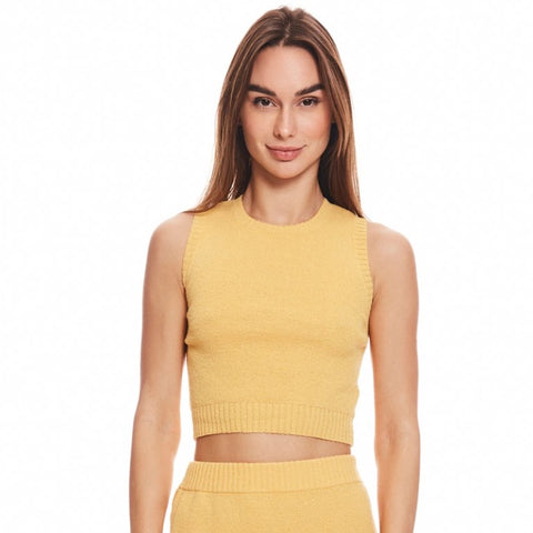 Lemon Squeezy Knit Crop Top