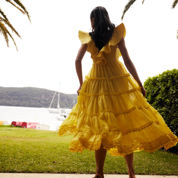 Limón Silk Linen Dress - 8 - 10