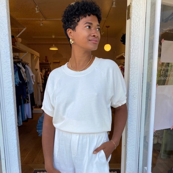 Loni Cropped French Terry Pullover