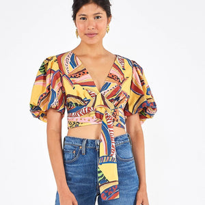 Multi Banana Blouse - L