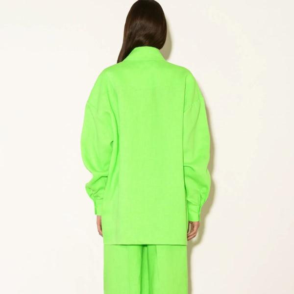 Oversized Neon Linen Shirt