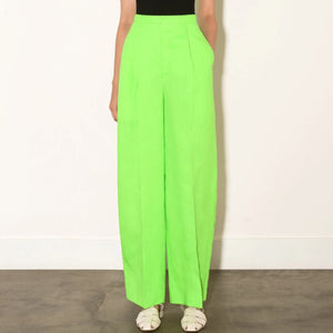Wide Legged Neon Linen Pants
