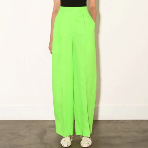 Wide Legged Neon Linen Pants