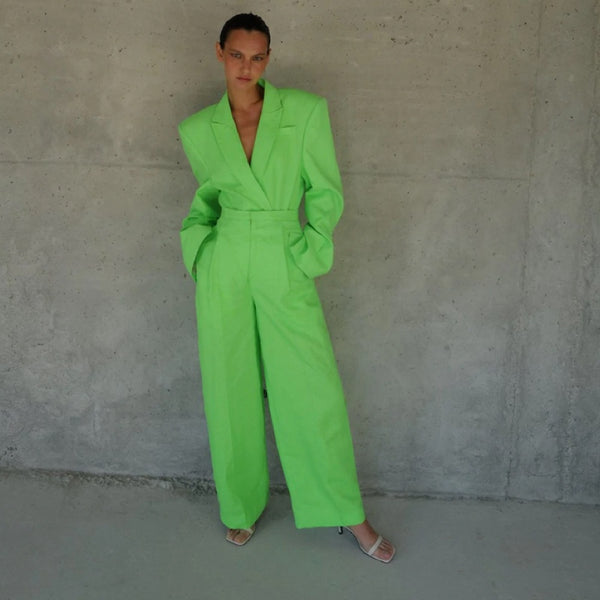 Wide Legged Neon Linen Pants