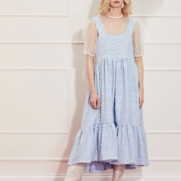 Rags To Riches Tweed Midi Dress