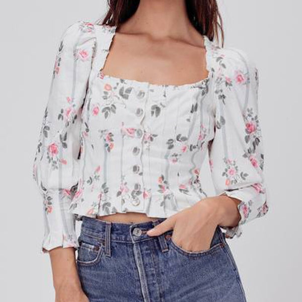 Rose Stripe Blouse