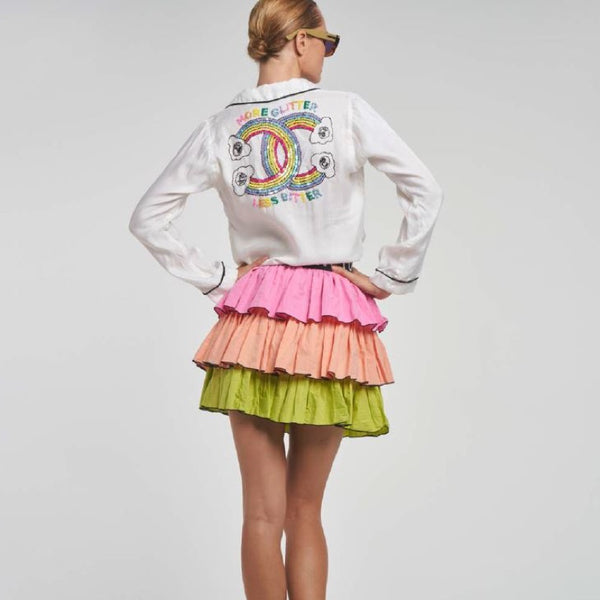 Ruffle Mini Skirt Rainbow