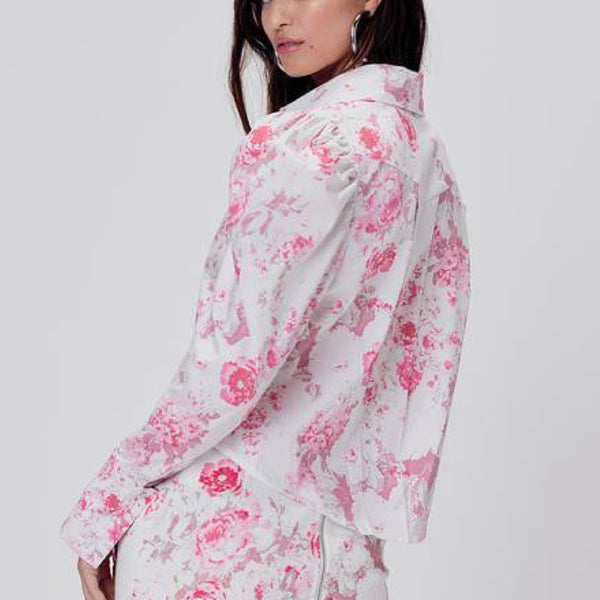 Saratoga Pink Floral Blouse