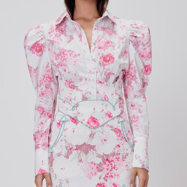 Saratoga Pink Floral Blouse